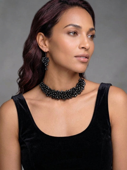 Sita – Oxidized Ghungroo Cluster Choker Set