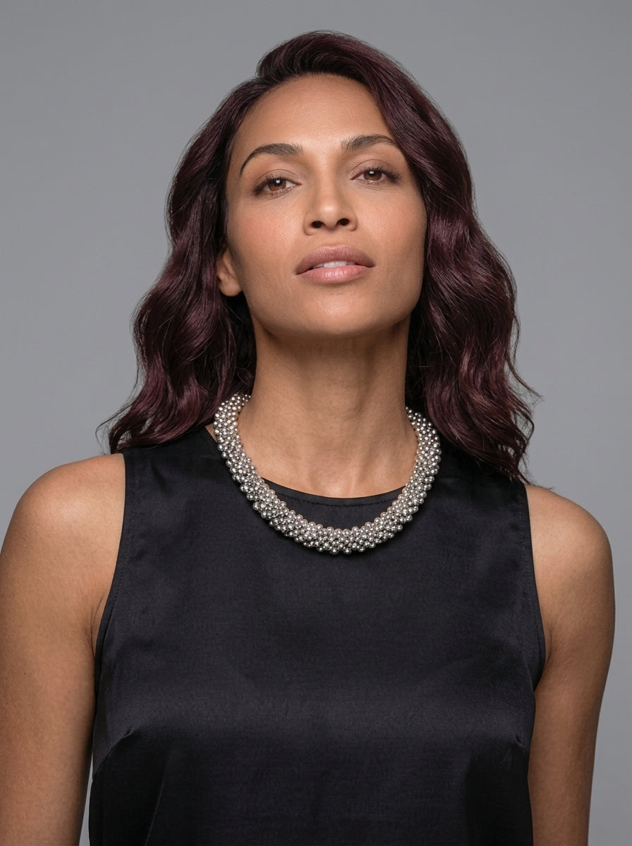 Vidya – Multicolor Oxidized Statement Necklace