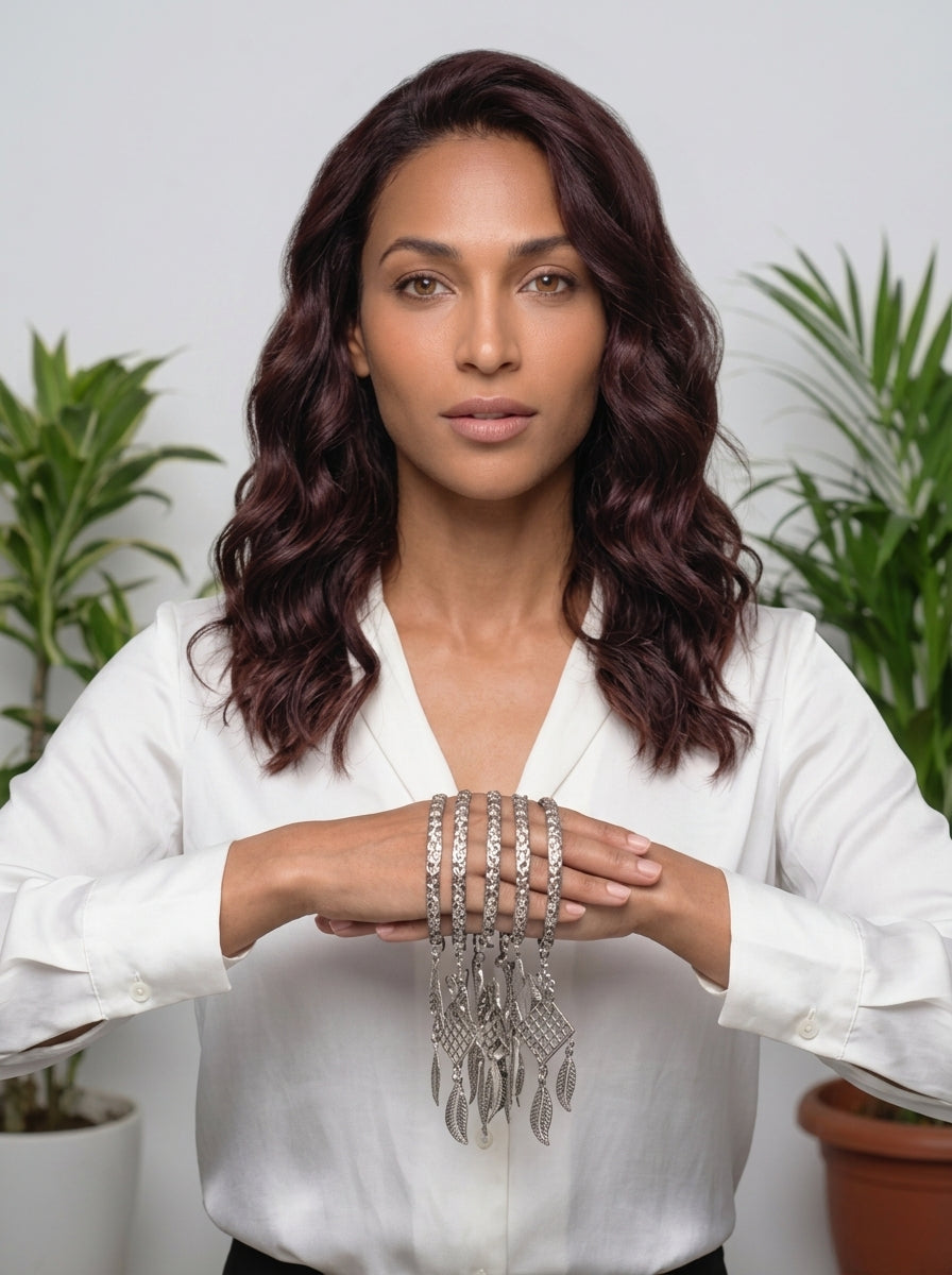 Kiran – Charm Bangle Stack (Set of 4)